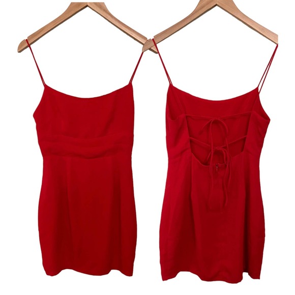 Revolve Superdown Dixie Backless Red Mini Dress Size Small - Picture 2 of 10